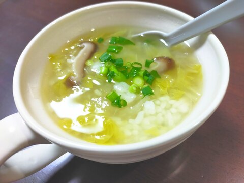 白菜のスープご飯☆柚子風味